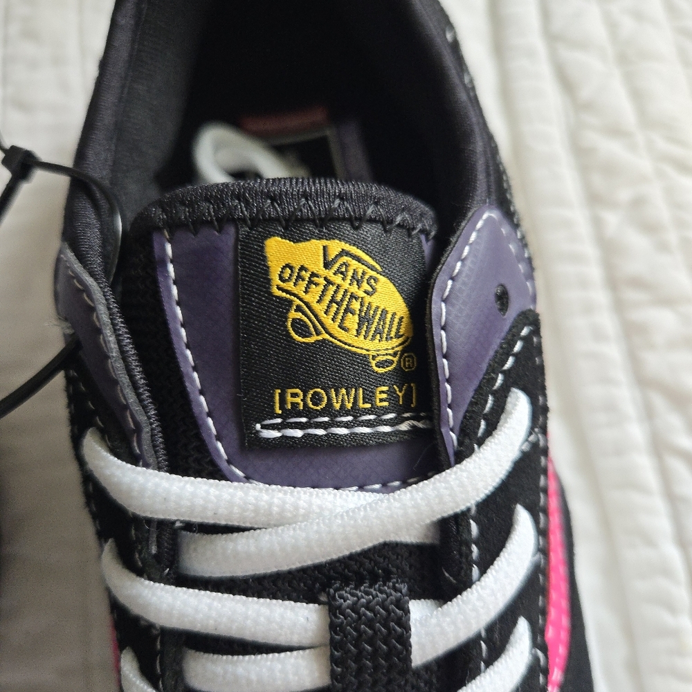 Vans Rowley Skate Women 9.5 Pop Cyber Pink  And Black Y2k 022026 - Picture 2 of 10
